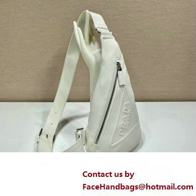 Prada Cross leather bag 2VZ098 White 2023
