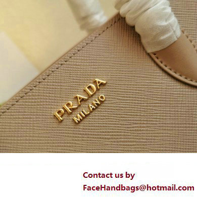 Prada Large Saffiano Leather Handbag 1ba153 Beige 2023