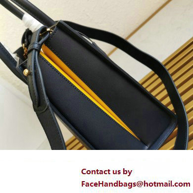 Prada Large Saffiano Leather Handbag 1ba153 Black/Yellow 2023