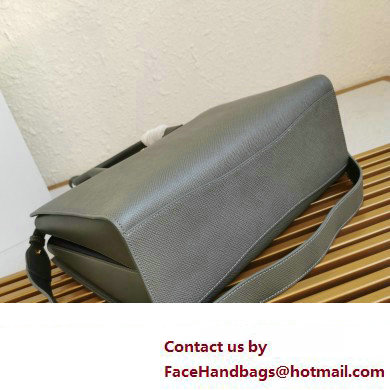 Prada Large Saffiano Leather Handbag 1ba153 Gray/Black 2023
