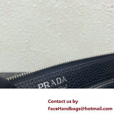 Prada Leather shoulder bag 1BH050 Black 2023