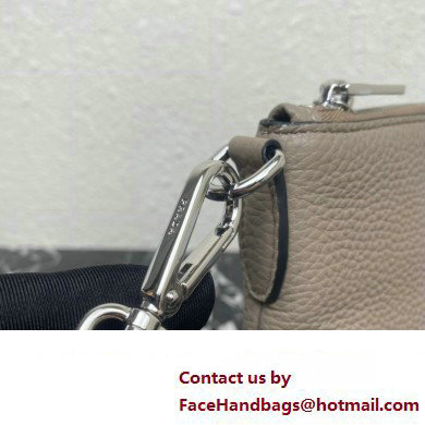 Prada Leather shoulder bag 1BH050 Gray 2023