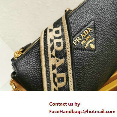 Prada Leather shoulder bag 1BH194 Black 2023