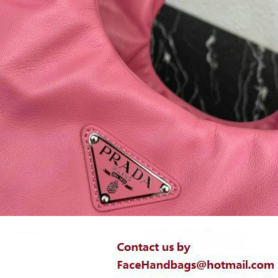 Prada Medium padded Soft nappa leather bag 1BG413 Pink 2023