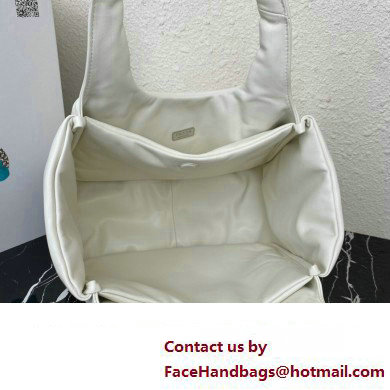 Prada Medium padded Soft nappa leather bag 1BG413 White 2023