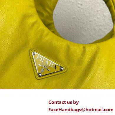 Prada Medium padded Soft nappa leather bag 1BG413 Yellow 2023