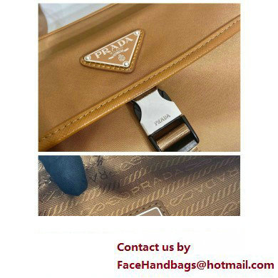 Prada Re-Nylon and Saffiano leather shoulder bag 2VH133 beige 2023