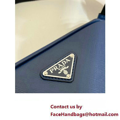 Prada Saffiano leather belt bag 2VH156 royal blue 2023