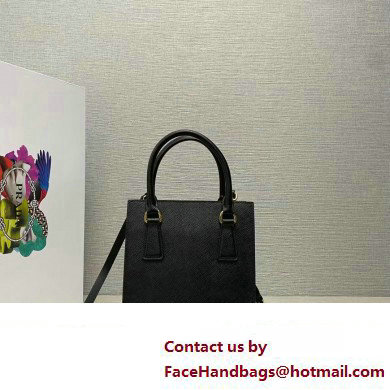 Prada Saffiano leather handbag 1BA358 Black 2023