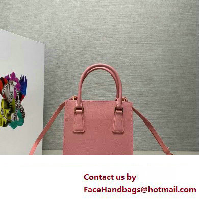 Prada Saffiano leather handbag 1BA358 Pink 2023