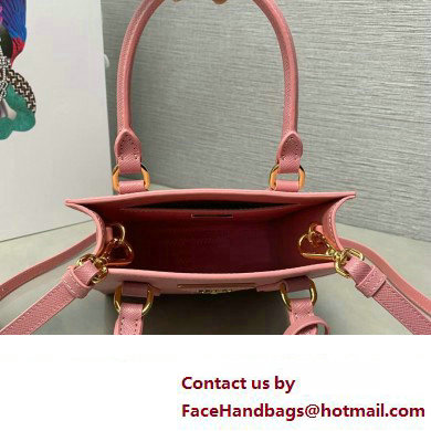Prada Saffiano leather handbag 1BA358 Pink 2023