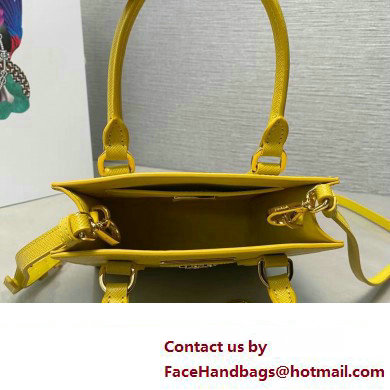 Prada Saffiano leather handbag 1BA358 Yellow 2023