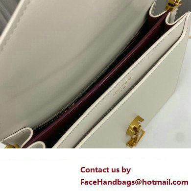 Saint Laurent cassandra medium chain bag in leather 532750 White