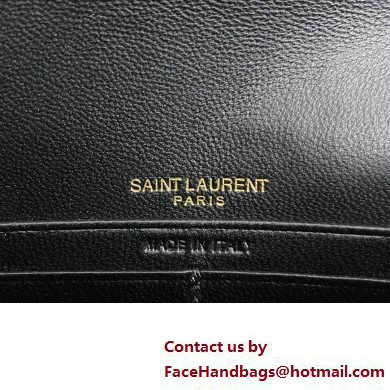 Saint Laurent cassandre envelope chain wallet in smooth leather 743050 Black/Gold - Click Image to Close