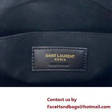 Saint Laurent cassandre matelasse a5 pouch in quilted leather 379039 White