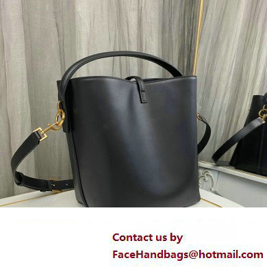 Saint Laurent le 37 Bucket bag in shiny leather 742828 Black