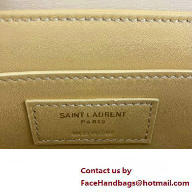 Saint Laurent solferino small bag in quilted nubuck suede 739139 Beige/Black
