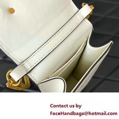 Valentino Loco Phone Case With Chain Bag in calfskin White 2023