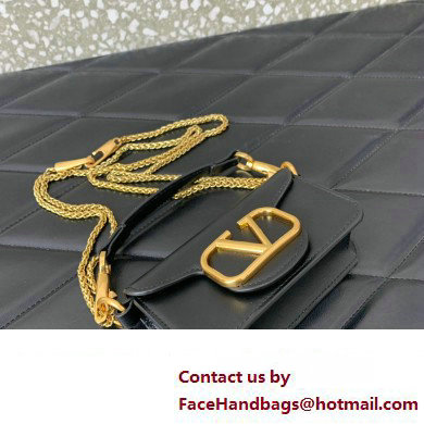 Valentino Loco micro Bag In Calfskin Leather With Chain 416 Black 2023