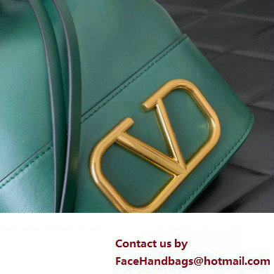 Valentino Mini Bucket Bag In Nappa With Vlogo Signature Chain Green 2023