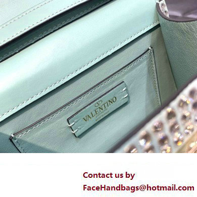 Valentino Mini VSling Bag with rhinestone gradient Green 2023