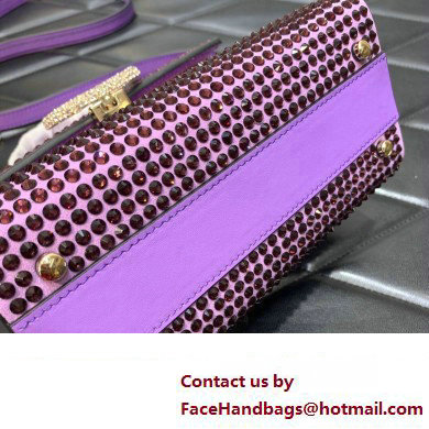 Valentino Mini VSling Bag with rhinestone gradient Purple 2023
