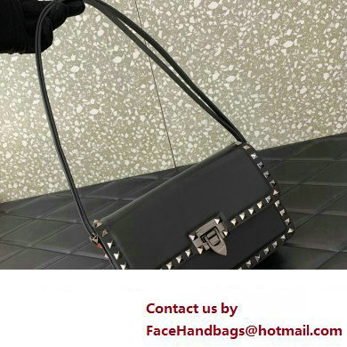 Valentino Rockstud23 Shoulder Bag In Smooth Calfskin 0240 Black 2023