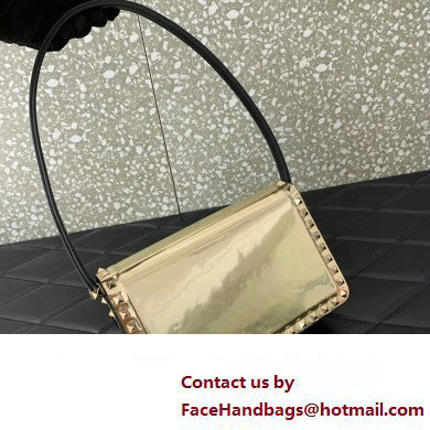 Valentino Rockstud23 Shoulder Bag In Smooth Calfskin 0240 Mirror Gold 2023