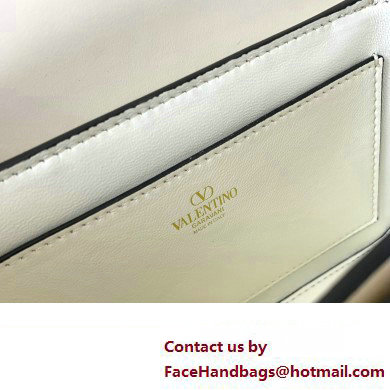 Valentino Rockstud23 Small Shoulder Bag In Smooth Calfskin 0242 White 2023