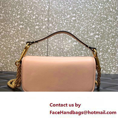 Valentino VLogo Signature Loco Small Shoulder Bag With Jewel Logo nude pink