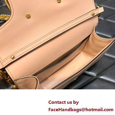Valentino VLogo Signature Loco Small Shoulder Bag With Jewel Logo nude pink