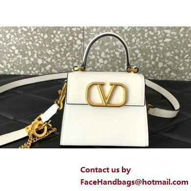 Valentino VSLING micro handbag in Calfskin White 2023