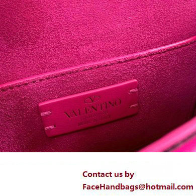 Valentino Vlogo Leather Shoulder Bag 2051 Fuchsia 2023