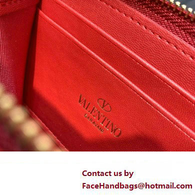 Valentino Zipper Wallet in Toile Iconographe Red 2023
