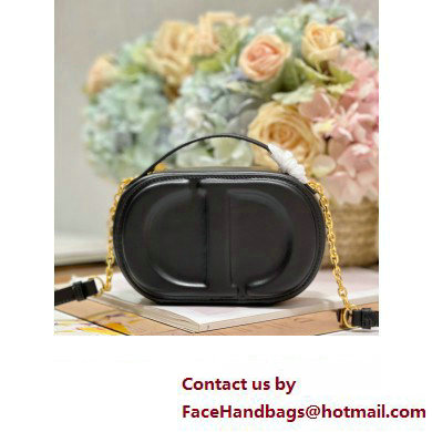 dior black calfskin CD Signature Oval Camera Bag 2023