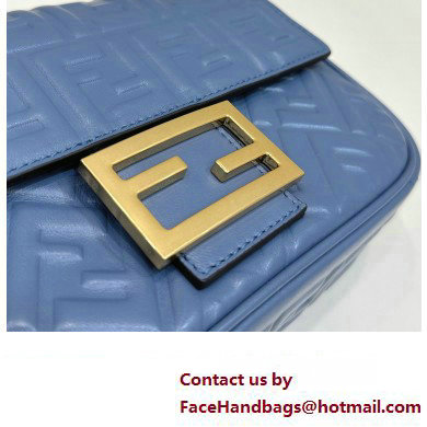 fendi medium Baguette Chain Midi bag in nappa leather blue 2023