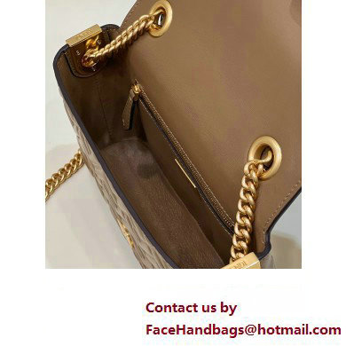 fendi medium Baguette Chain Midi bag in nappa leather coffee 2023