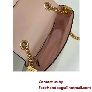 fendi medium Baguette Chain Midi bag in nappa leather pale pink 2023