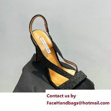 Aquazzura Heel 10.5cm Izzy Plexi Sandals Black 2023