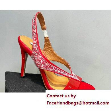 Aquazzura Heel 10.5cm Izzy Plexi Sandals Red 2023