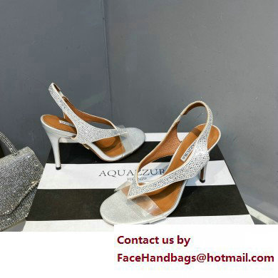 Aquazzura Heel 10.5cm Izzy Plexi Sandals White 2023