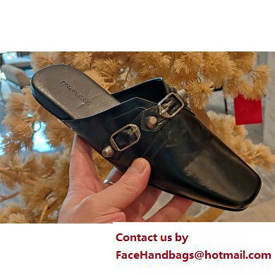 Balenciaga Heel 2.5cm Cosy Cagole Mules Black 2023 - Click Image to Close
