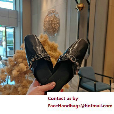 Balenciaga Heel 2.5cm Cosy Cagole Mules Black 2023 - Click Image to Close