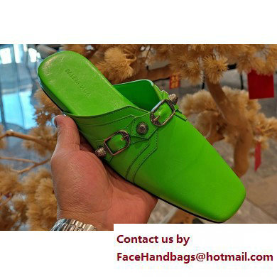 Balenciaga Heel 2.5cm Cosy Cagole Mules Green 2023 - Click Image to Close