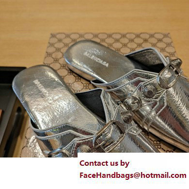 Balenciaga Heel 2.5cm Cosy Cagole Mules Silver 2023 - Click Image to Close