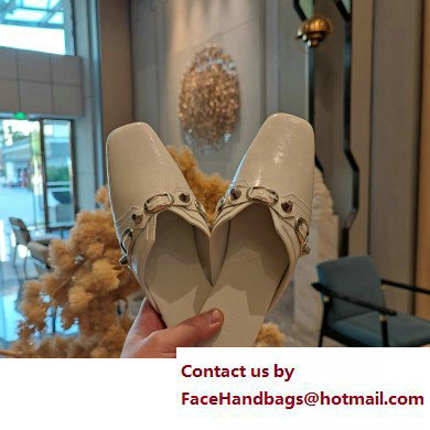 Balenciaga Heel 2.5cm Cosy Cagole Mules White 2023