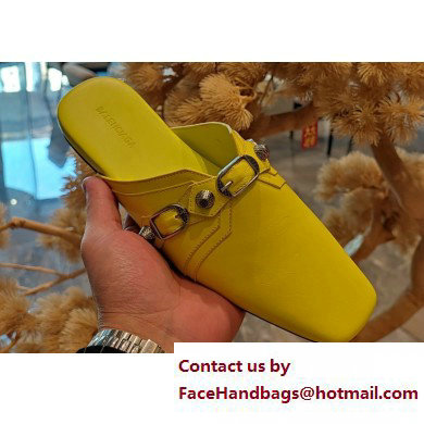 Balenciaga Heel 2.5cm Cosy Cagole Mules Yellow 2023