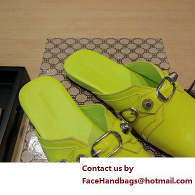 Balenciaga Heel 2.5cm Cosy Cagole Mules Yellow 2023