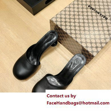 Balenciaga Heel 4.5cm Round toe Mules Black 2023 - Click Image to Close