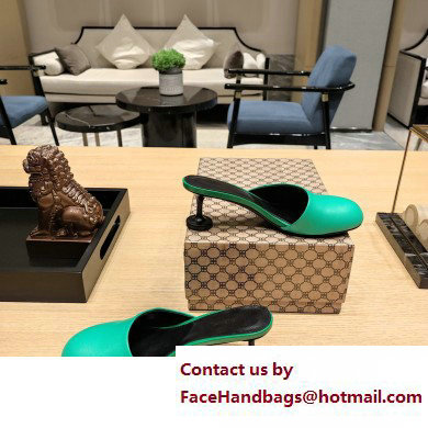 Balenciaga Heel 4.5cm Round toe Mules Green 2023 - Click Image to Close